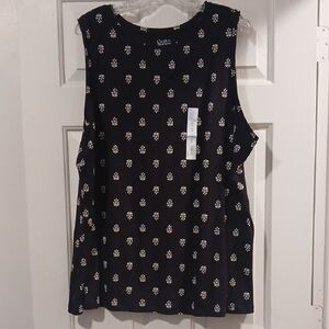 Croft & Barrow Black Sleeveless Top